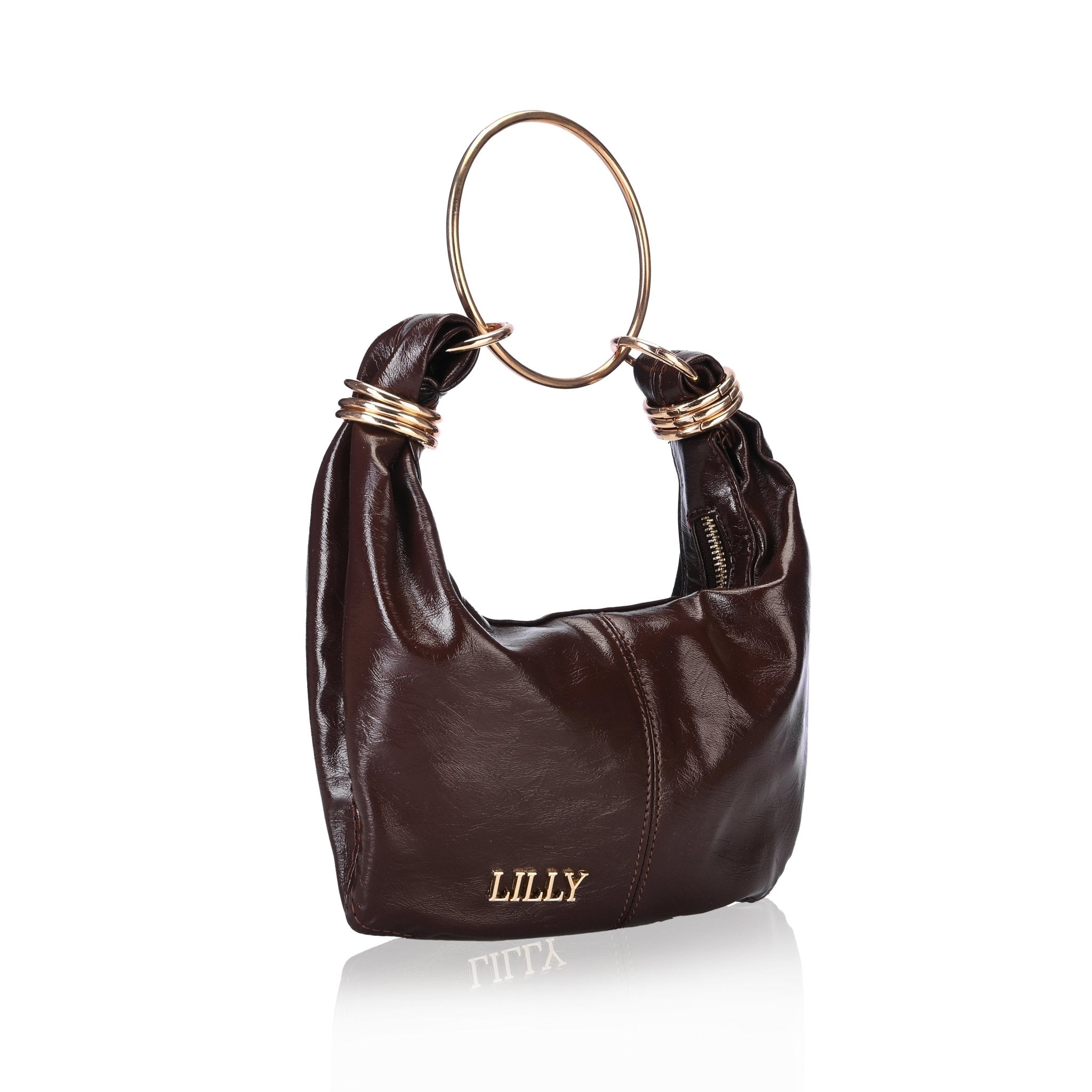 Bangle Clutch in Brown - Lillyscarfofficial