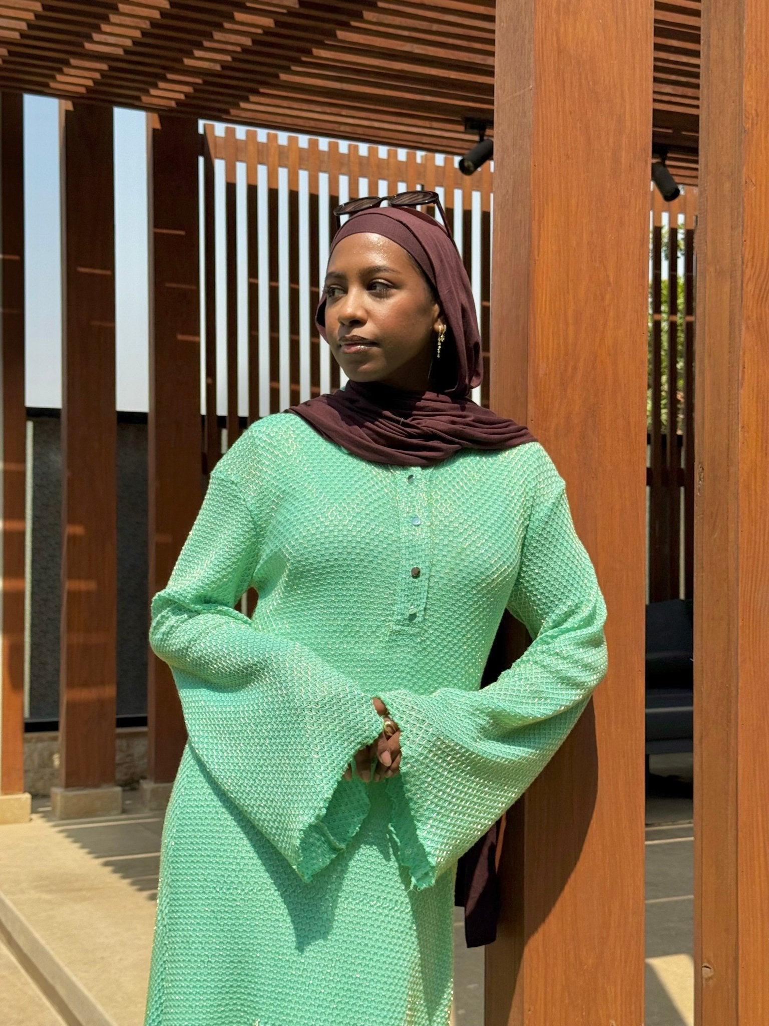 Beachday Maxi Dress in green - Lillyscarfofficial