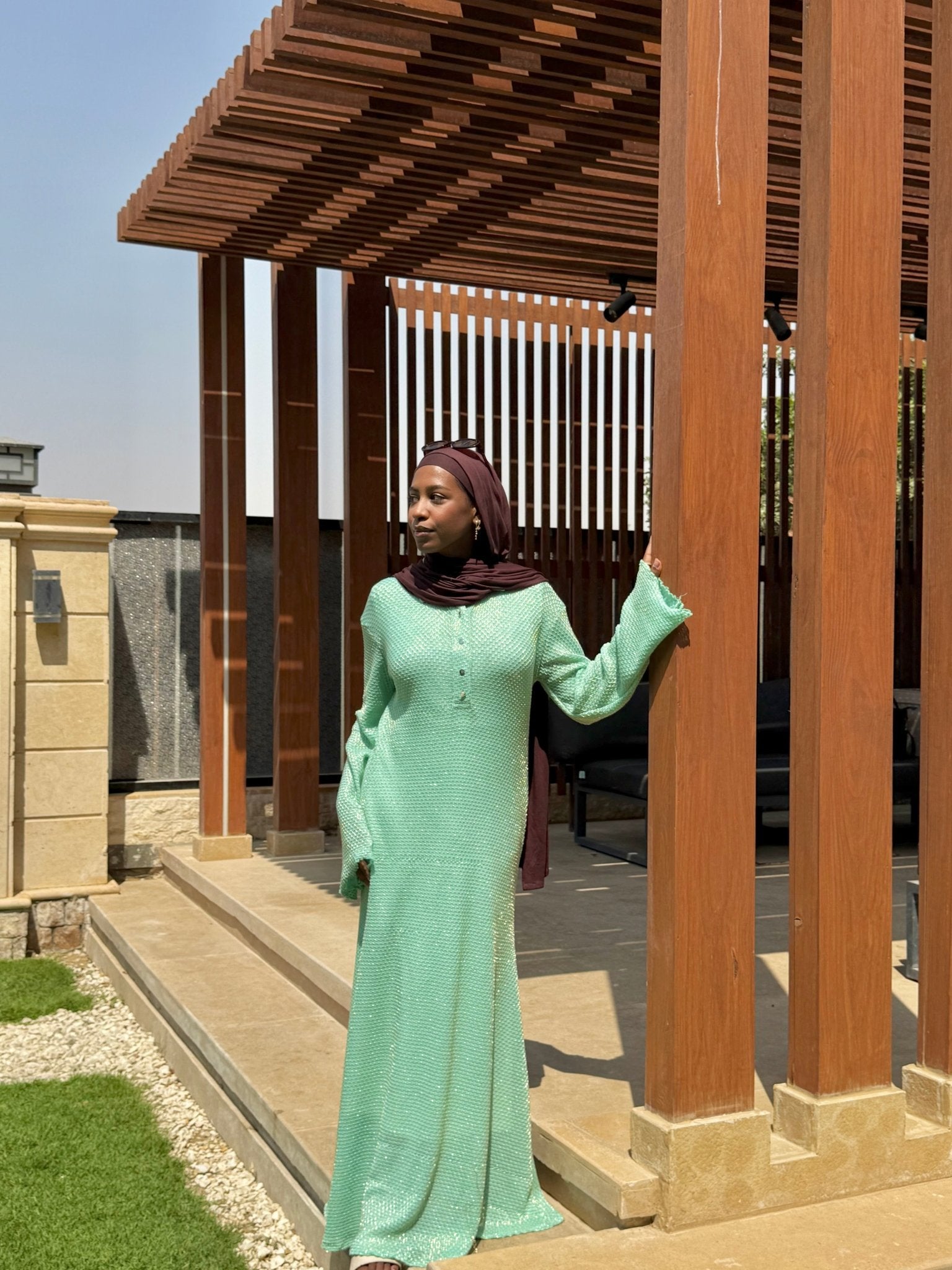 Beachday Maxi Dress in green - Lillyscarfofficial