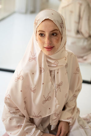Beige Bows Isdal - Lillyscarfofficial
