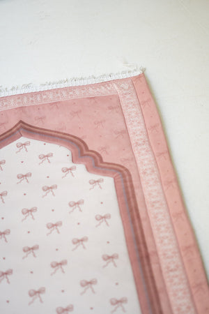 Beige Bows Rug - Lillyscarfofficial