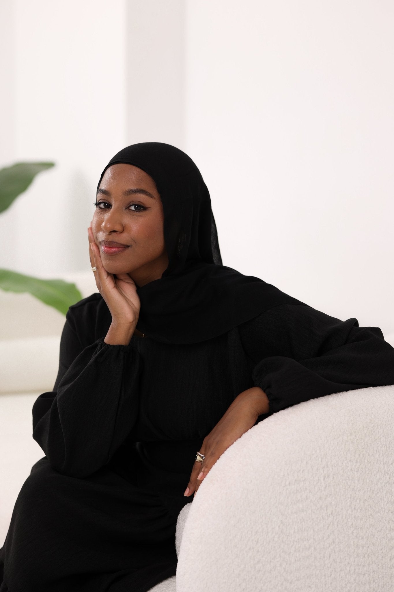 Black Cotton Modal Scarf - Lillyscarfofficial