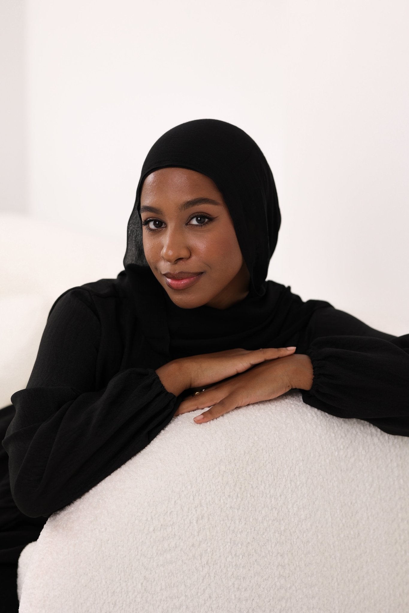 Black Cotton Modal Scarf - Lillyscarfofficial