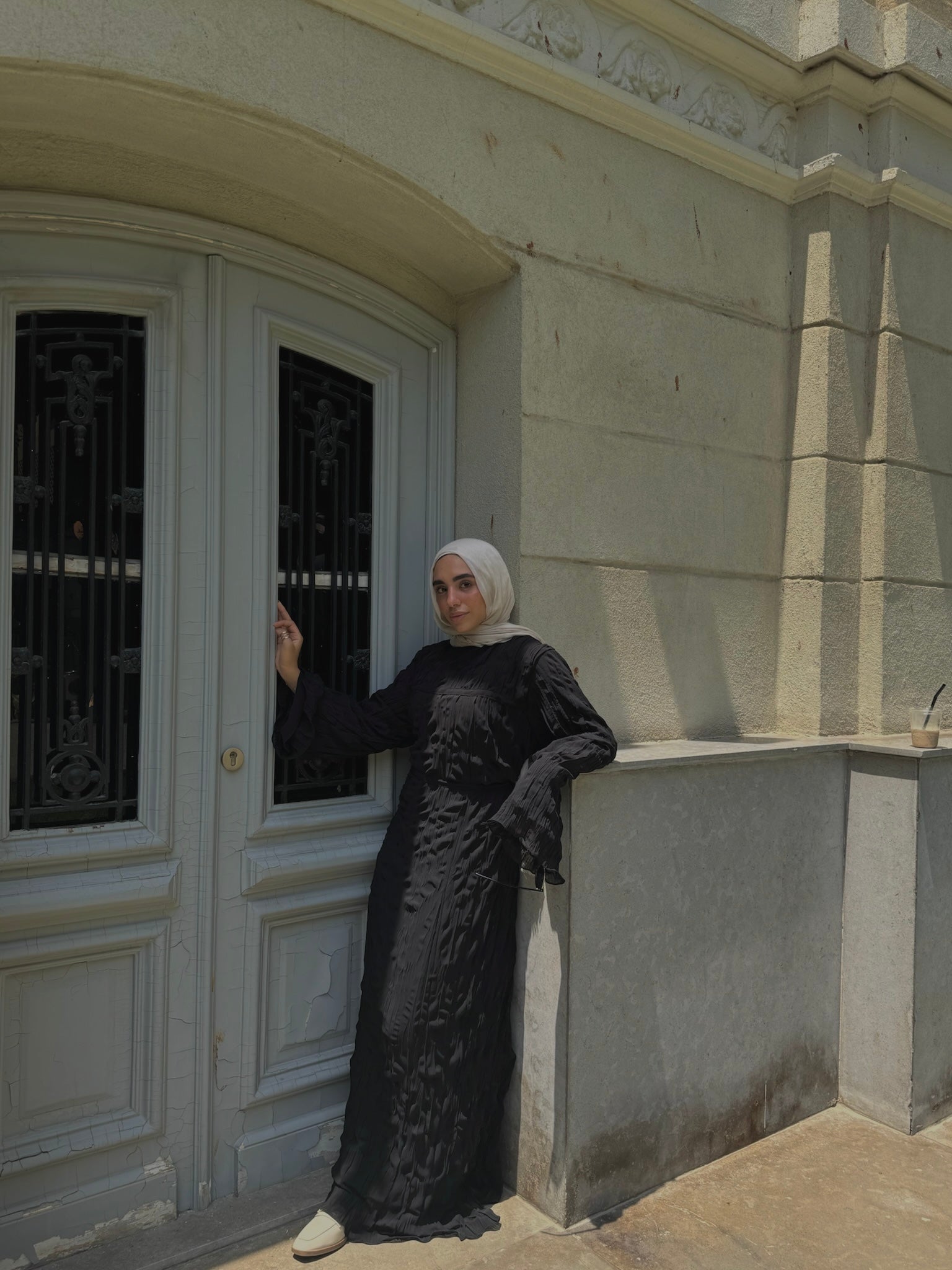 BLACK CRINKLED DRESS - Lillyscarfofficial