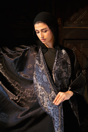 Black Glow Reversible Caftan - Lillyscarfofficial