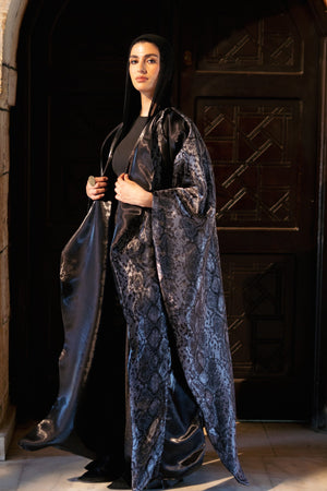 Black Glow Reversible Caftan - Lillyscarfofficial