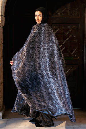 Black Glow Reversible Caftan - Lillyscarfofficial