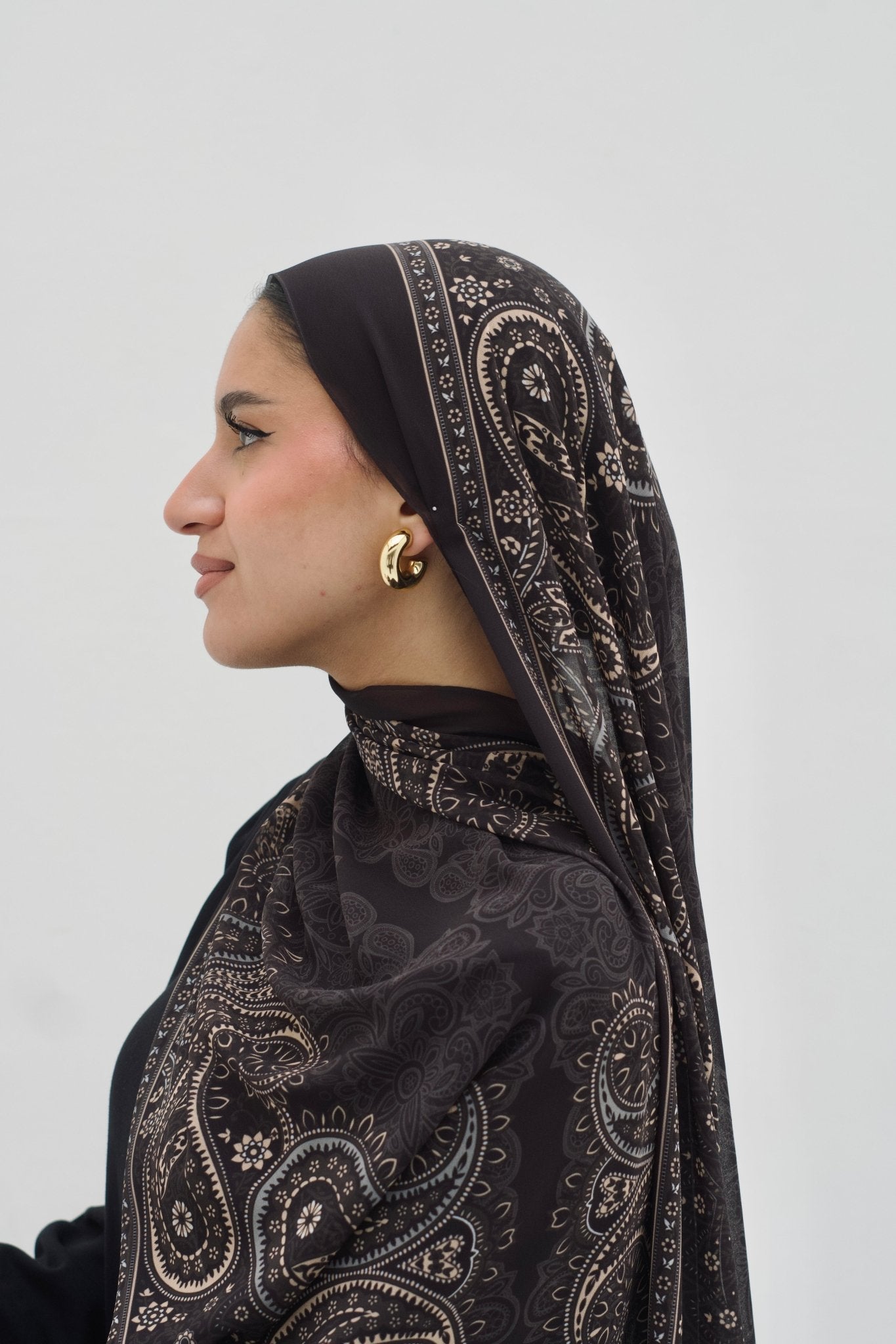 Black nymara chiffon - Lillyscarfofficial