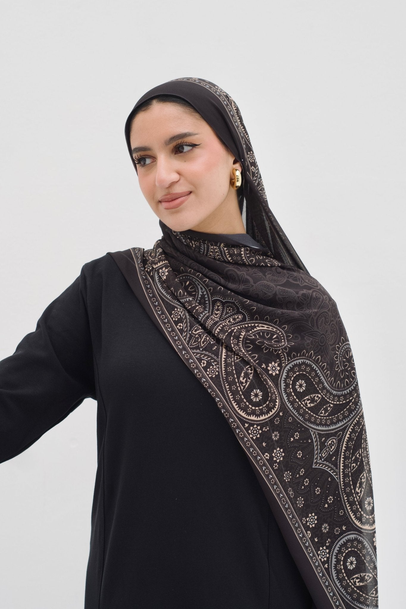 Black nymara chiffon - Lillyscarfofficial