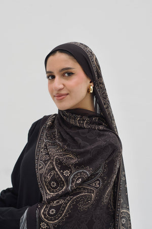 Black nymara chiffon - Lillyscarfofficial