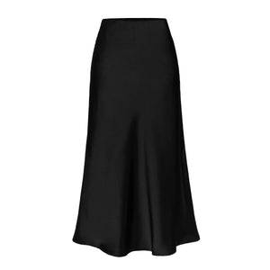 Black Satin Skirt - Lillyscarfofficial