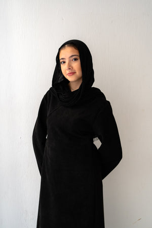 Black Suede Dress - Lillyscarfofficial