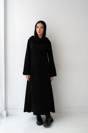 Black Suede Dress - Lillyscarfofficial