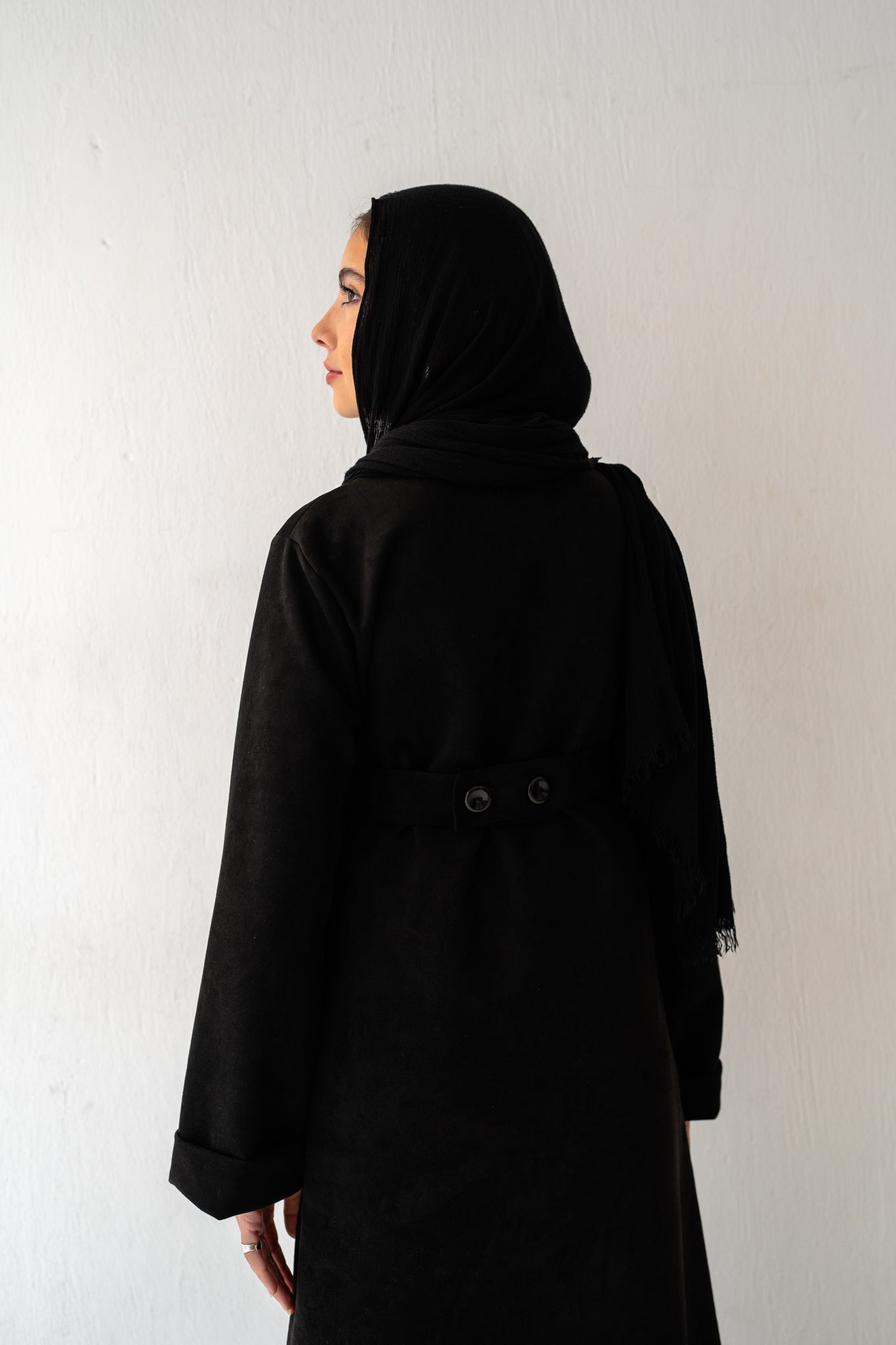 Black Suede Dress - Lillyscarfofficial