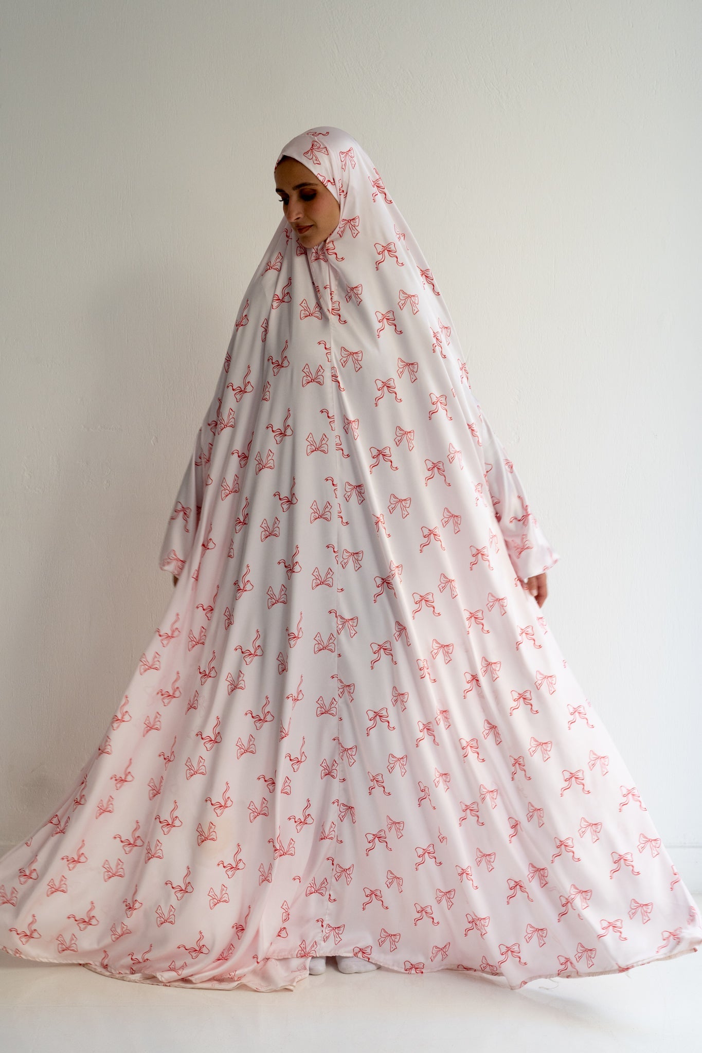 Blush Bow Khimar - Lillyscarfofficial