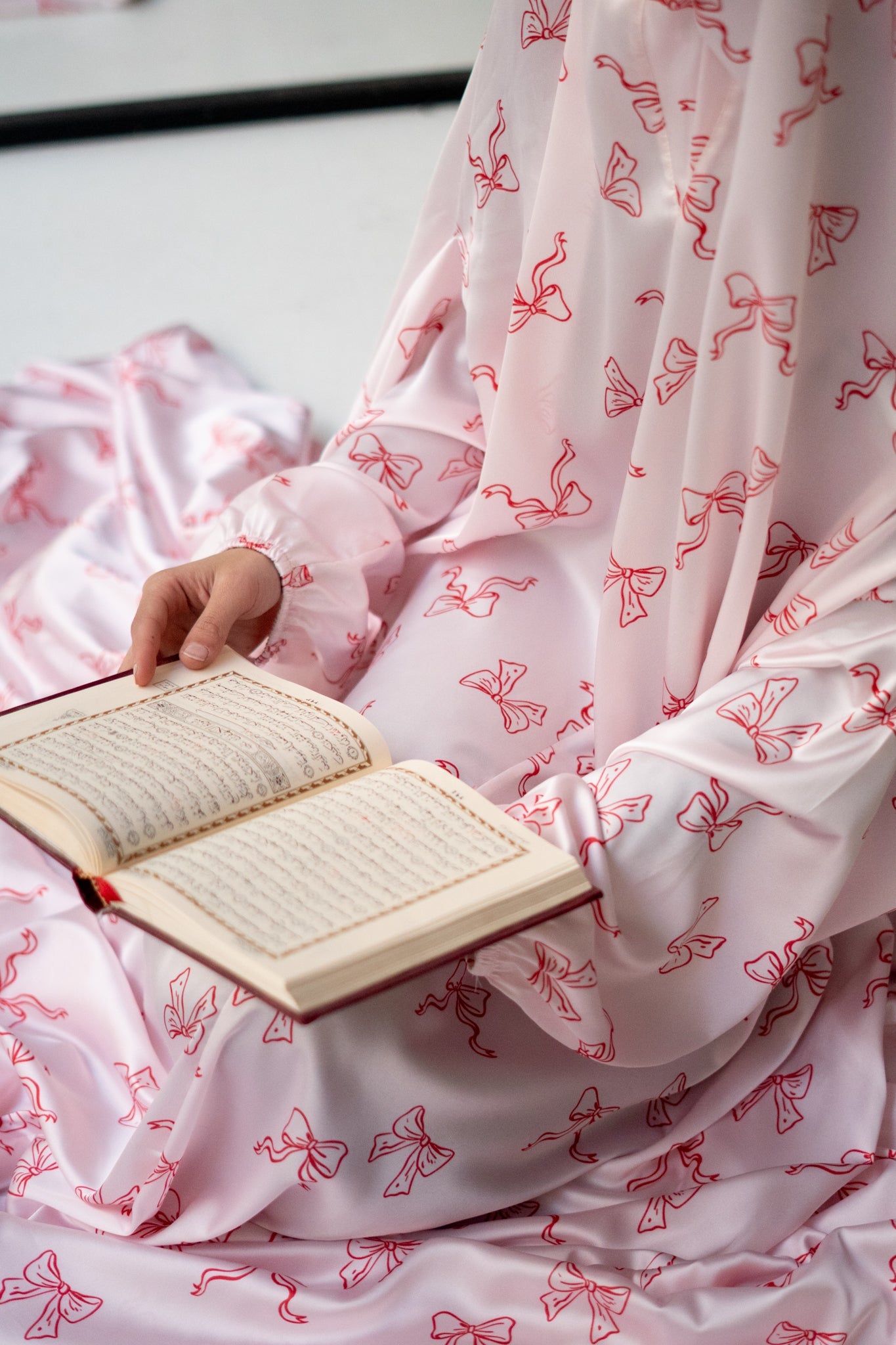 Blush Bow Khimar - Lillyscarfofficial