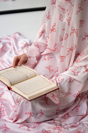 Blush Bow Khimar - Lillyscarfofficial