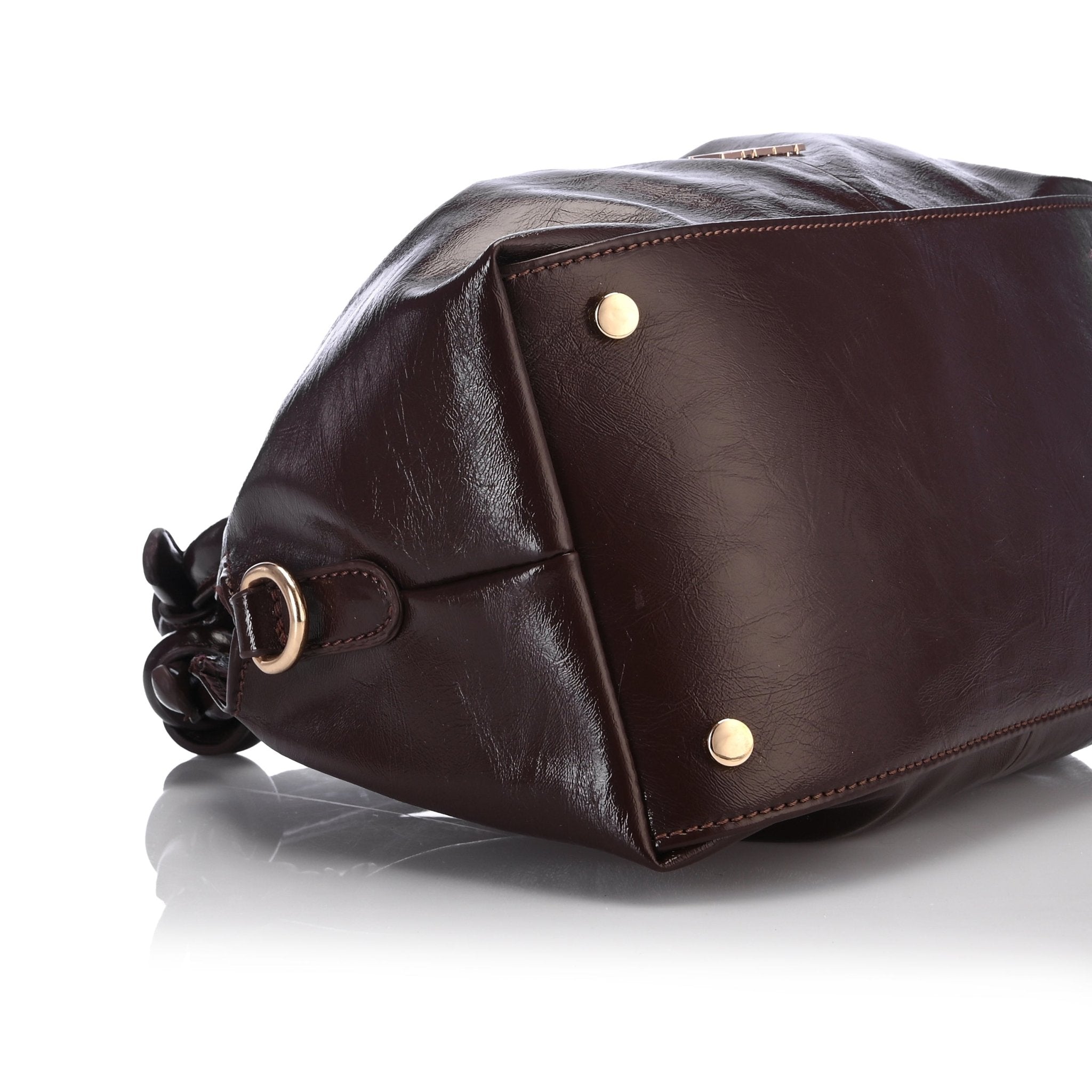Brown bow bag - Lillyscarfofficial