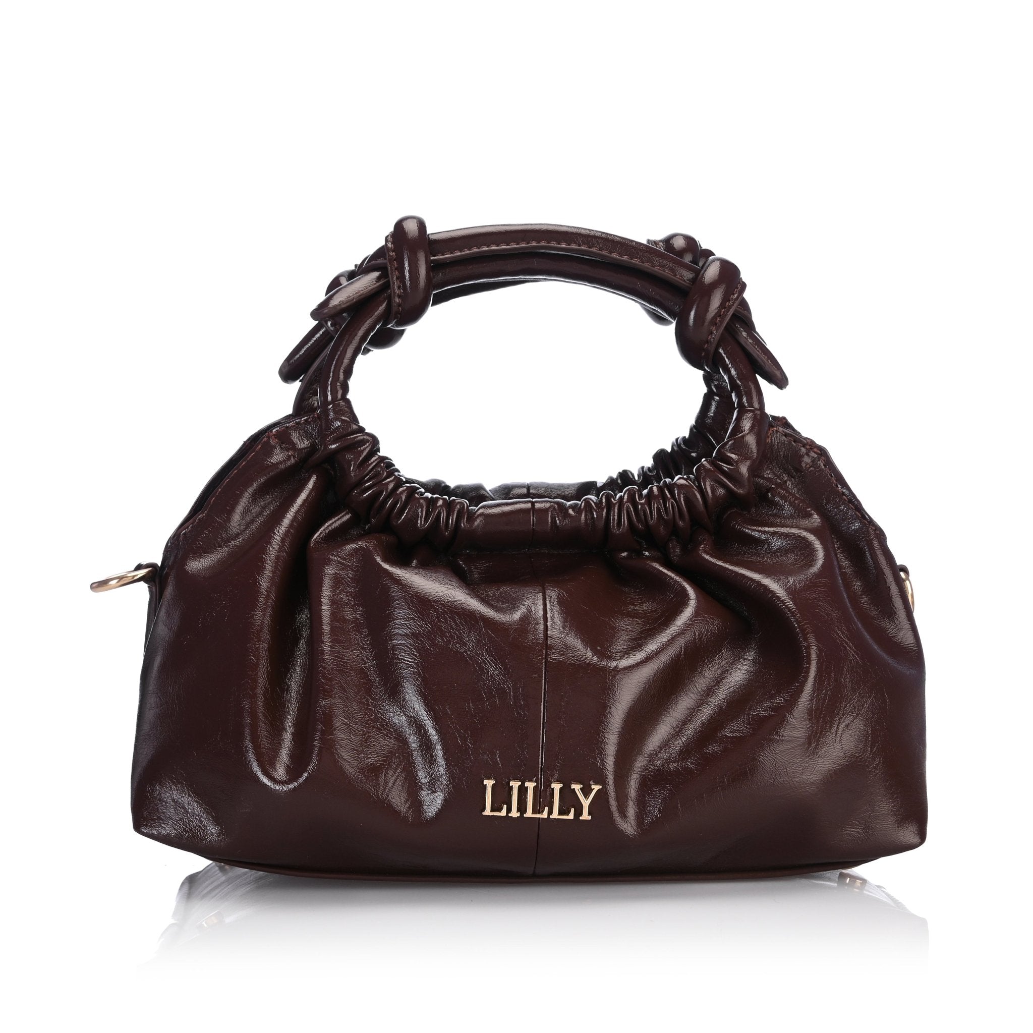 Brown bow bag - Lillyscarfofficial
