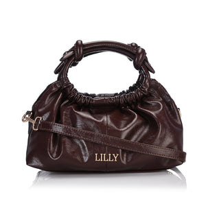 Brown bow bag - Lillyscarfofficial