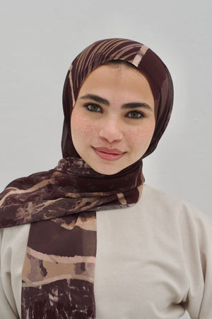 Brown Diva chiffon - Lillyscarfofficial