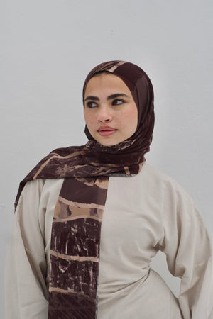 Brown Diva chiffon - Lillyscarfofficial