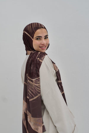 Brown Diva chiffon - Lillyscarfofficial
