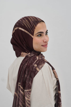 Brown Diva chiffon - Lillyscarfofficial