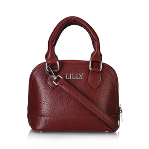 Burgundy oval bag - Lillyscarfofficial