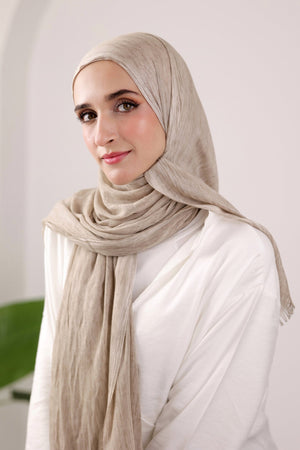 Cappuccino Cotton Modal Scarf - Lillyscarfofficial