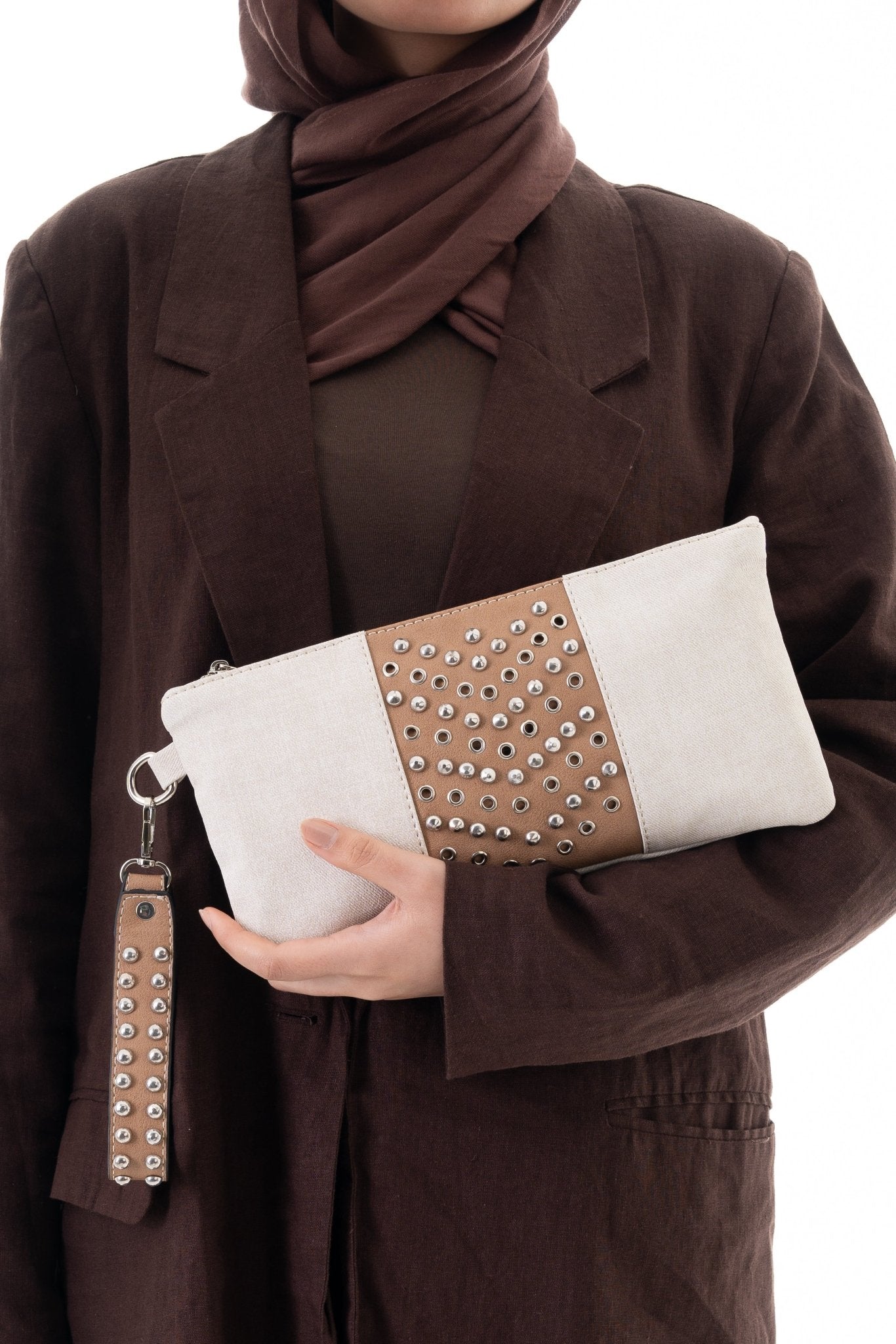 Carey Studded Clutch - Lillyscarfofficial
