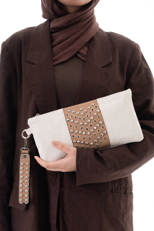 Carey Studded Clutch - Lillyscarfofficial