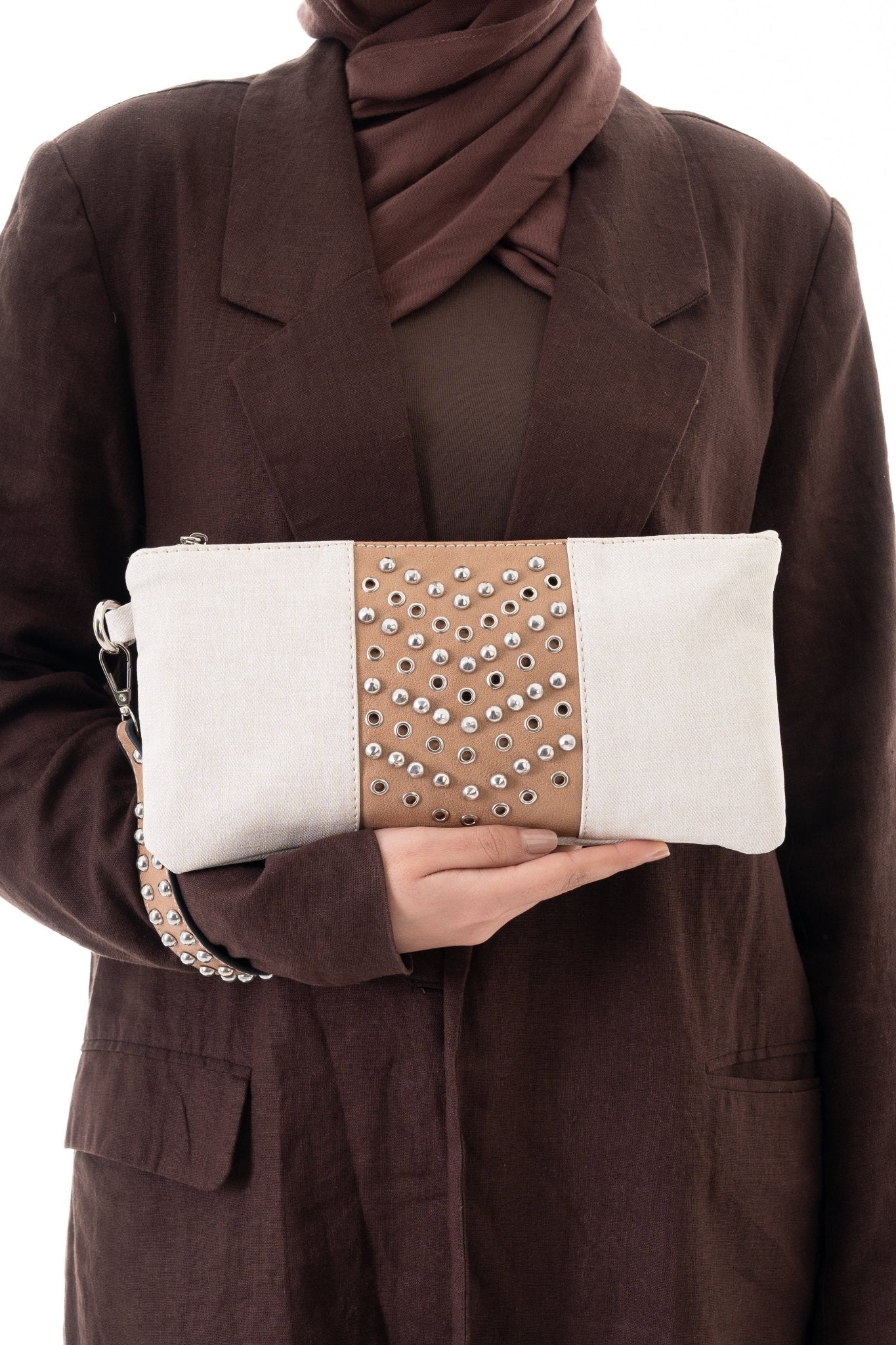 Carey Studded Clutch - Lillyscarfofficial