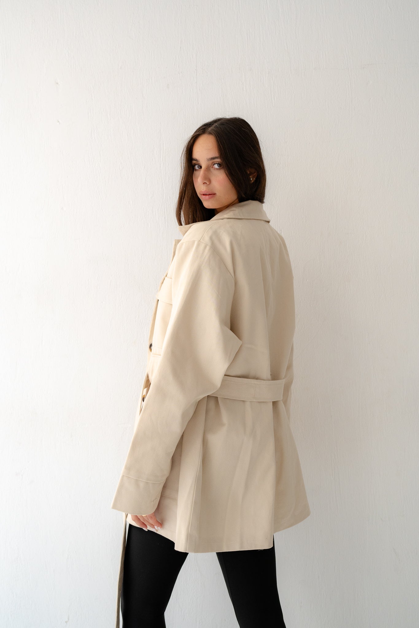 Cargo cream jacket - Lillyscarfofficial