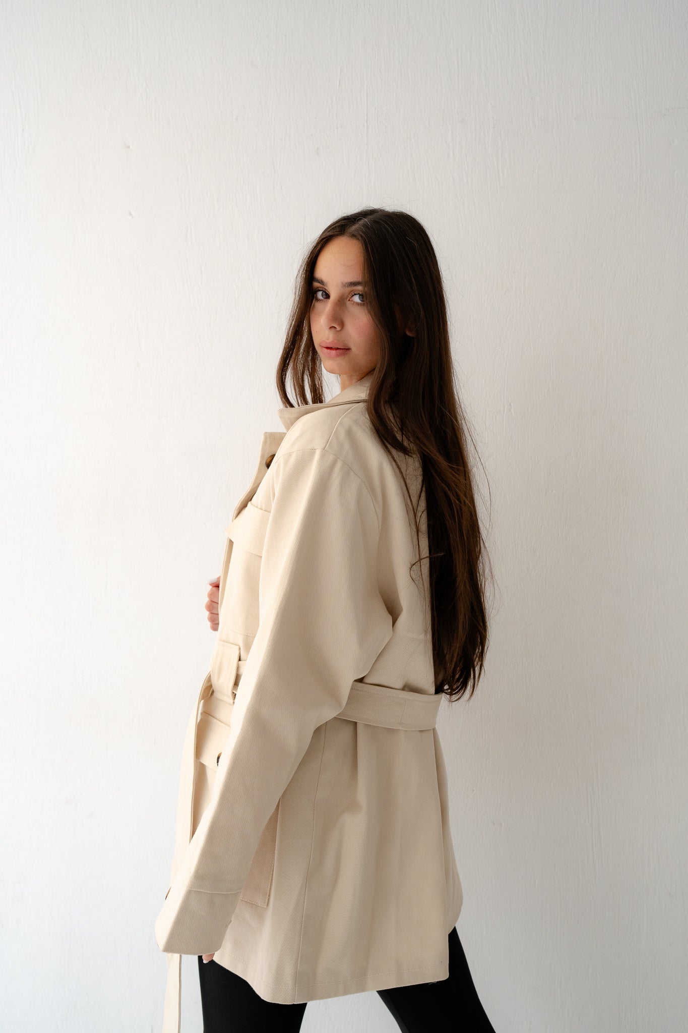 Cargo cream jacket - Lillyscarfofficial