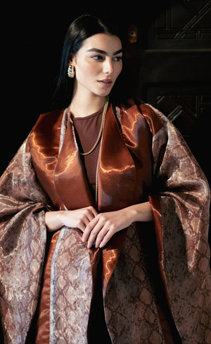 Copper Glow Reversible Caftan - Lillyscarfofficial