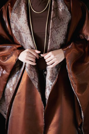 Copper Glow Reversible Caftan - Lillyscarfofficial