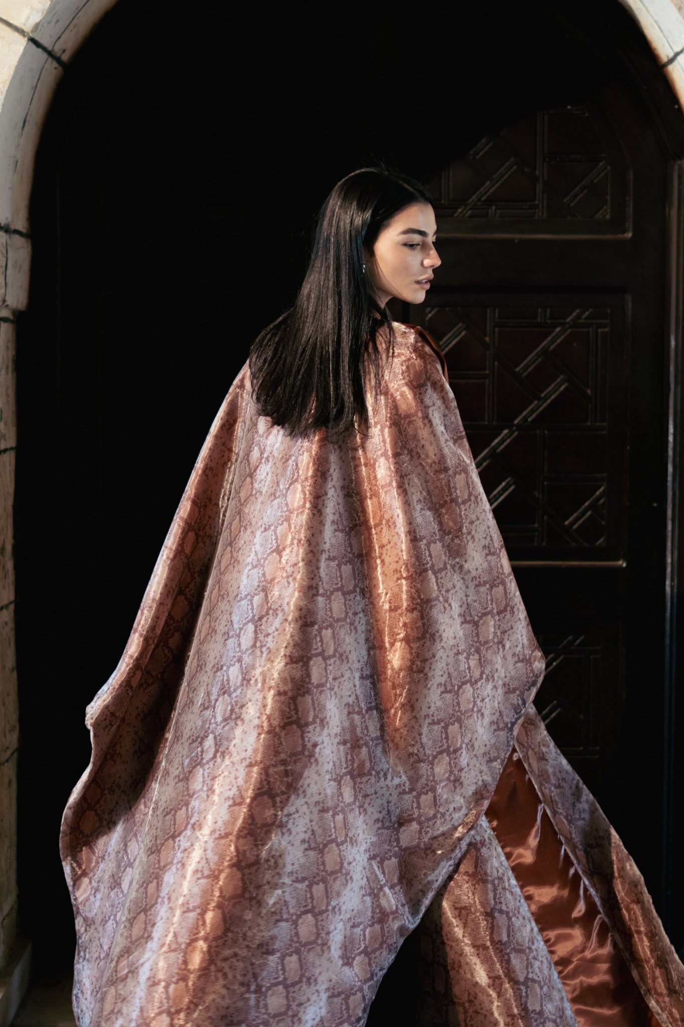 Copper Glow Reversible Caftan - Lillyscarfofficial