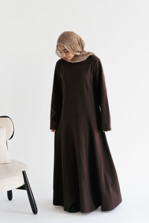 Cotton maxi dress in Brown - Lillyscarfofficial