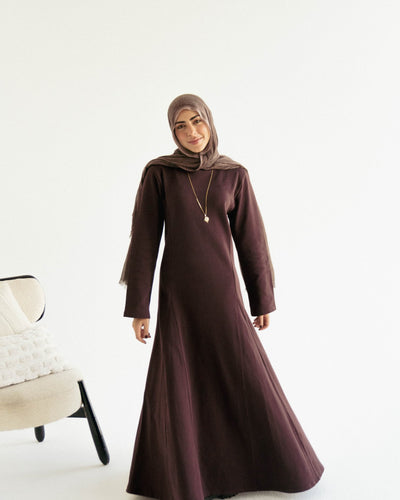 Cotton maxi dress in Wine - Lillyscarfofficial