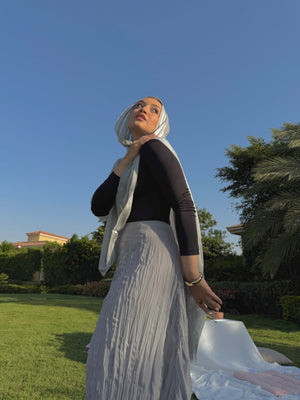 Crushed chiffon skirt - Lillyscarfofficial