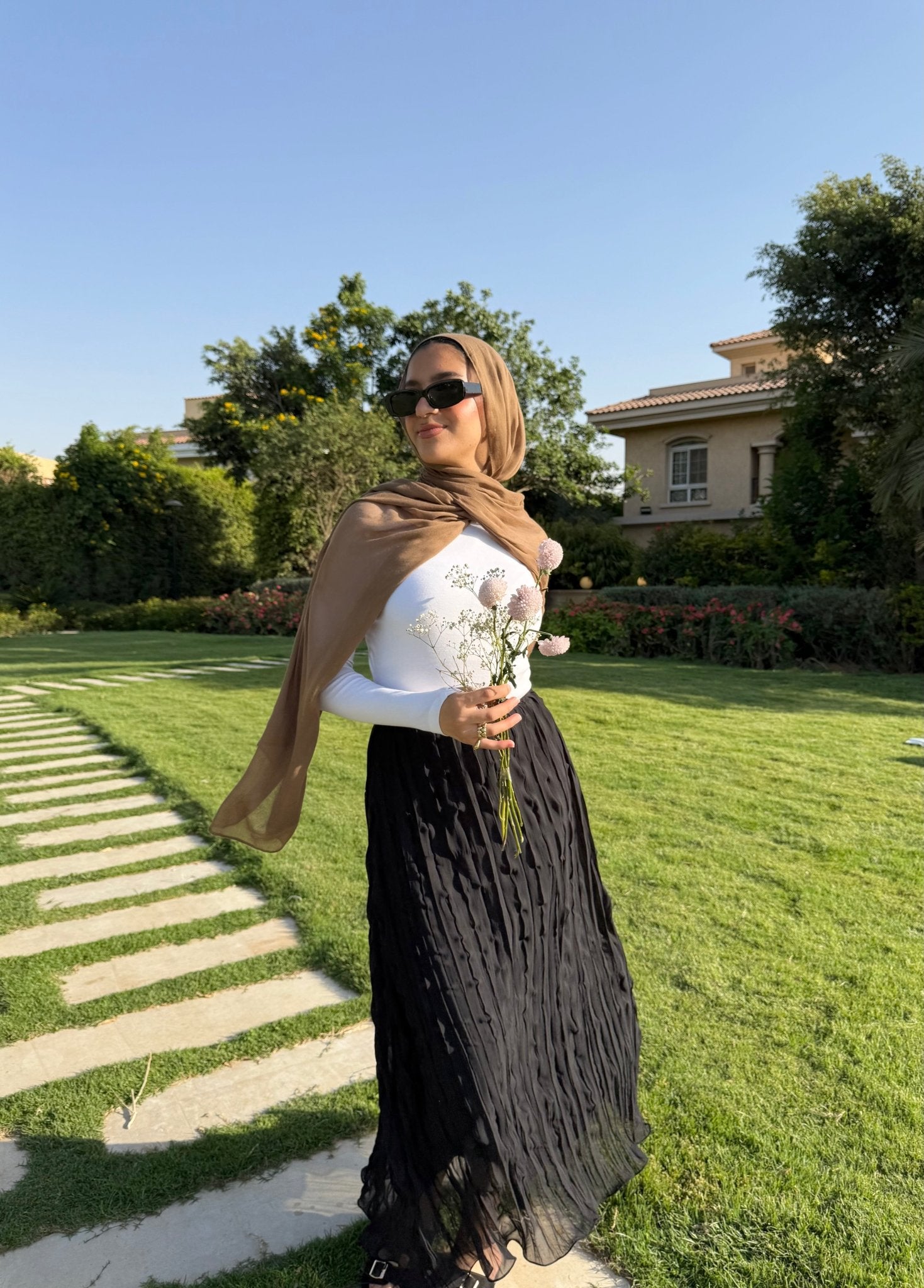 Crushed chiffon skirt - Lillyscarfofficial