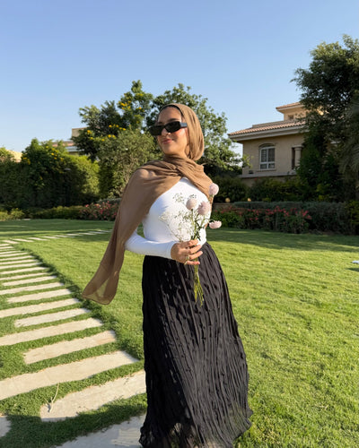 Crushed chiffon skirt - Lillyscarfofficial
