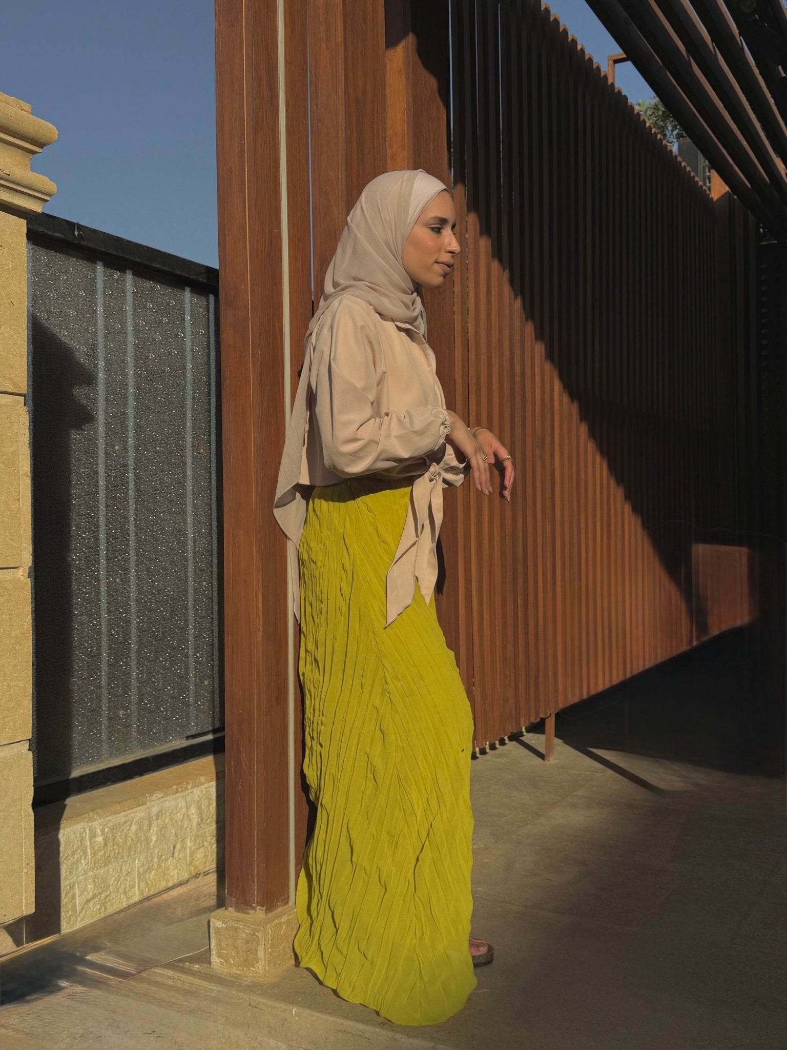 Crushed chiffon skirt - Lillyscarfofficial