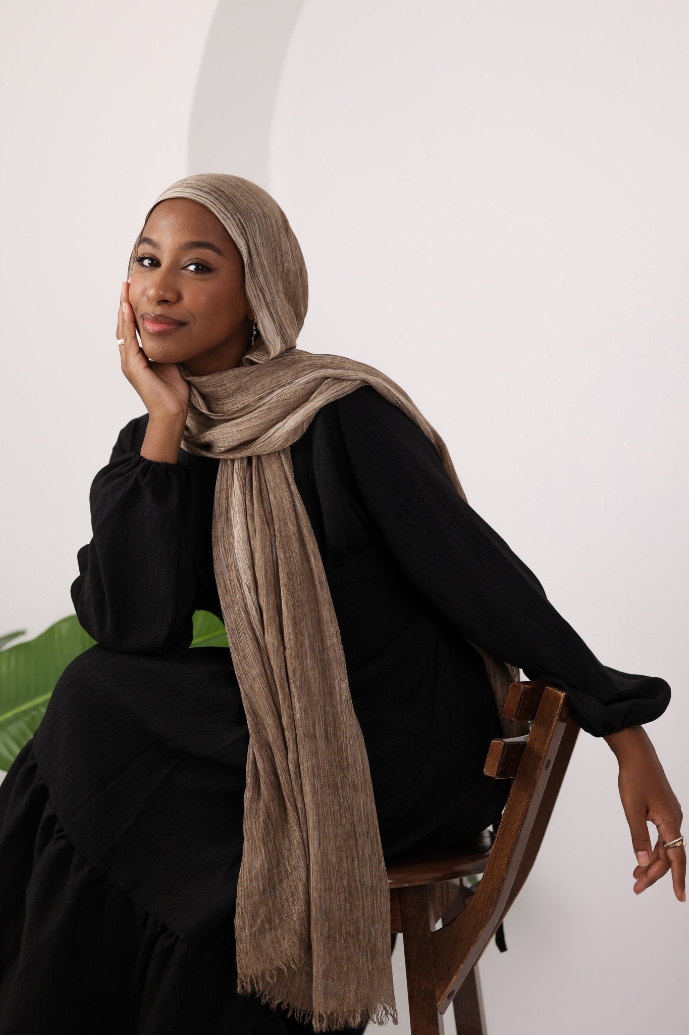 Dark Mocha Cotton Modal Scarf - Lillyscarfofficial