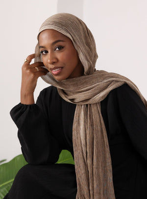 Dark Mocha Cotton Modal Scarf - Lillyscarfofficial