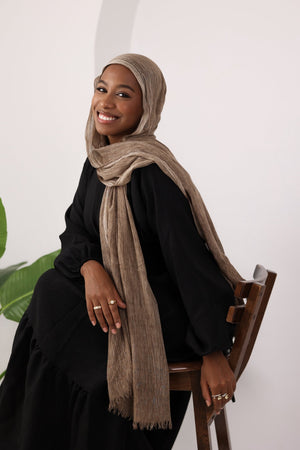 Dark Mocha Cotton Modal Scarf - Lillyscarfofficial