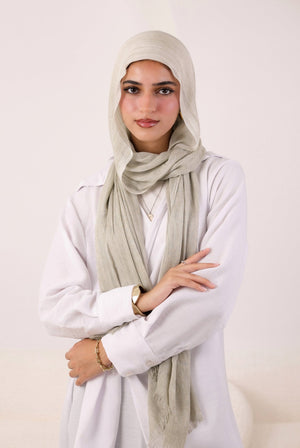 Dusty Sage Cotton Modal Scarf - Lillyscarfofficial