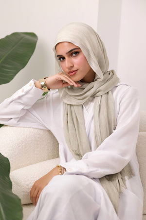 Dusty Sage Cotton Modal Scarf - Lillyscarfofficial