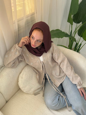 Fay blouse in beige - Lillyscarfofficial